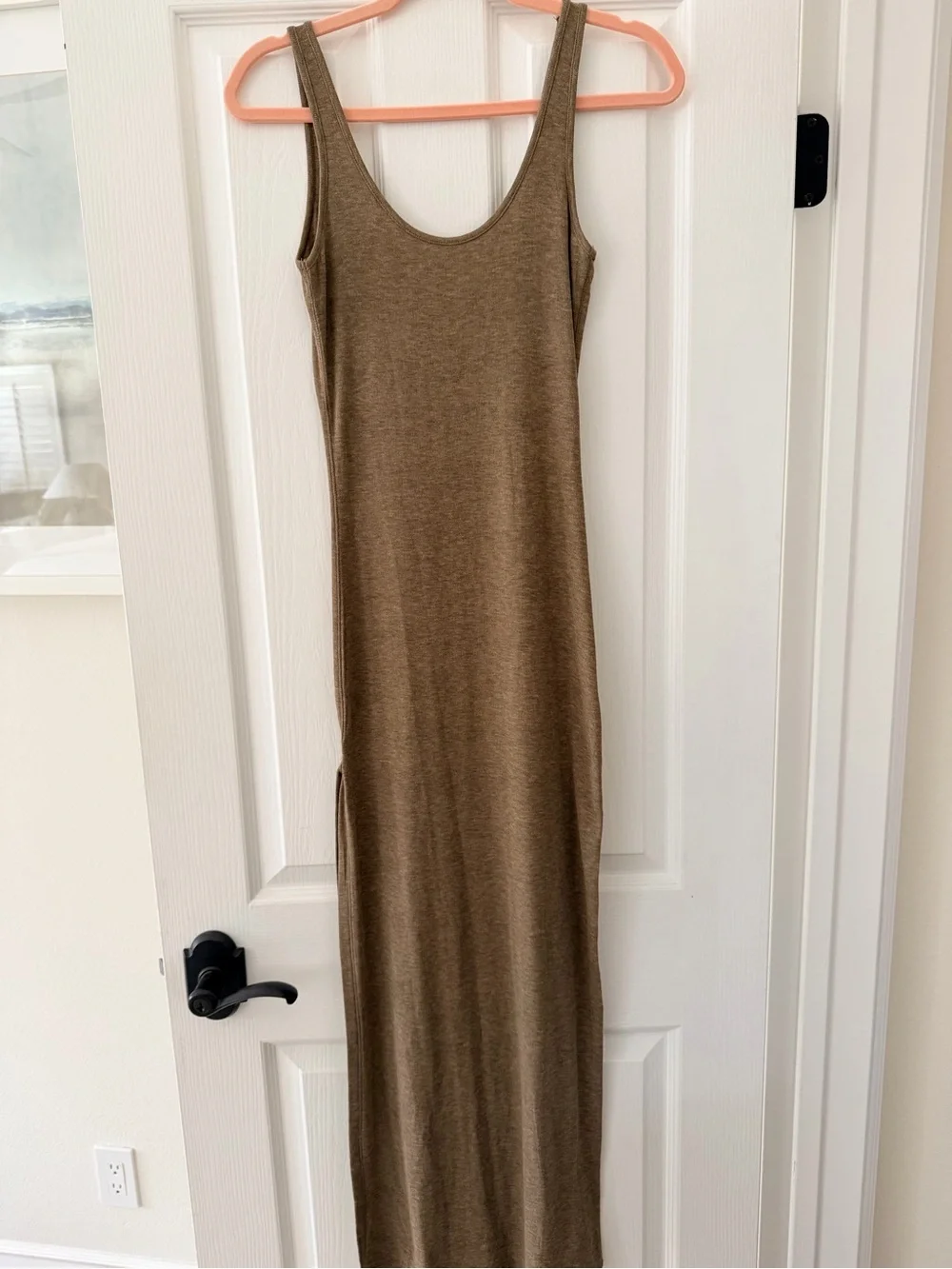 Zara long strappy dress Maxi Dress in Taupe Brown, small - Picture 7 of 7